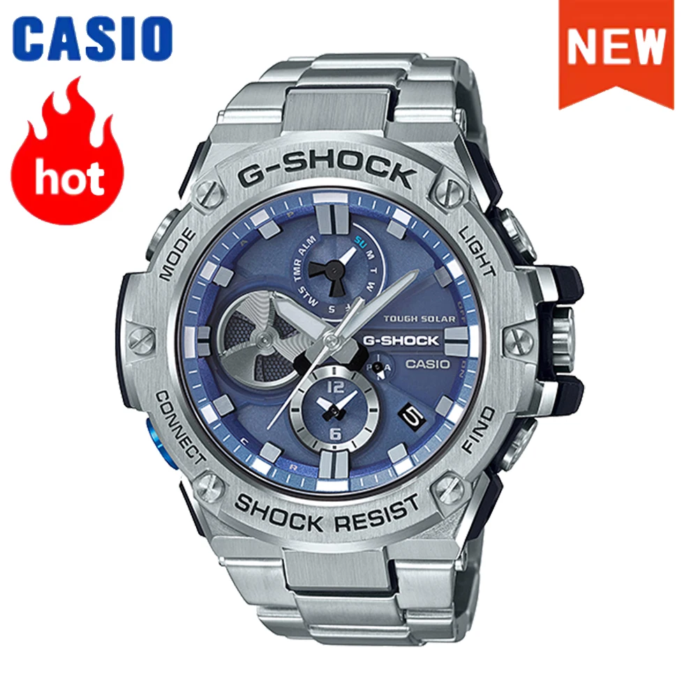 ساعات كاسيو GST-B100 للرجال كوارتز كاجوال فاخرة G SHOCK متعددة الوظائف مقاومة للصدمات عرض مزدوج ساعات رجالية من الفولاذ المقاوم للصدأ #4