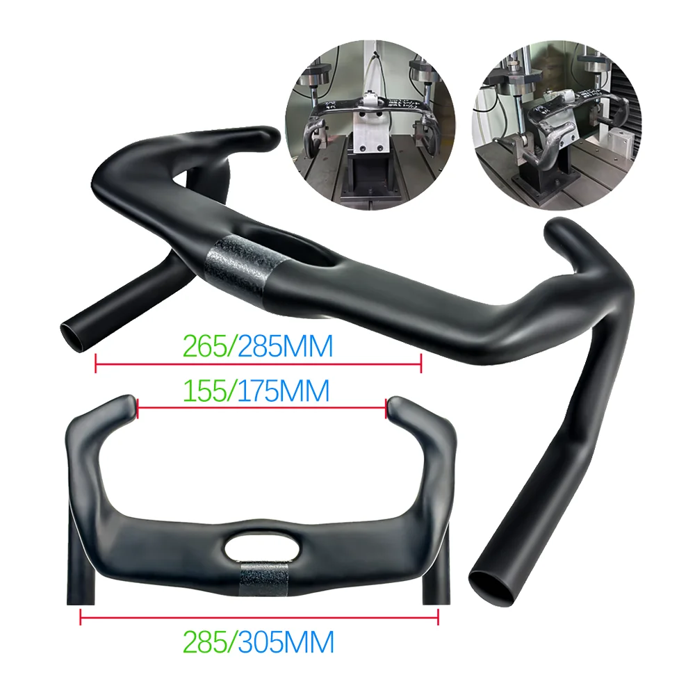 BALUGOE Hochfeste Carbon-Faser TT Fahrrad-Rennlenker, Death Flying Fahrradlenker, Matt 31,8mm Split-Lenker Impact – Detail 5
