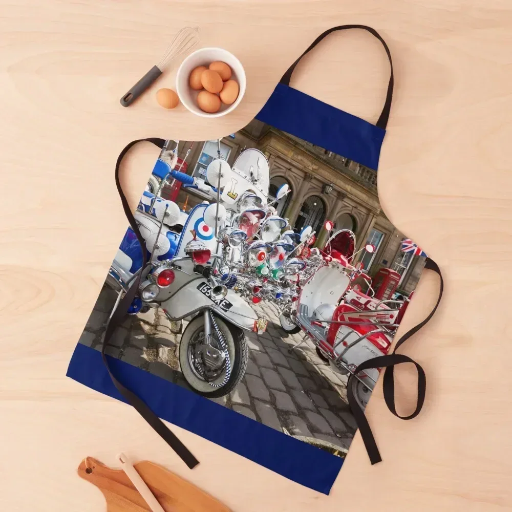 

Northern Soul Scooter Scene Apron Kitchen Handle For Women For Nail Stylist Men kitchen Dress Apron