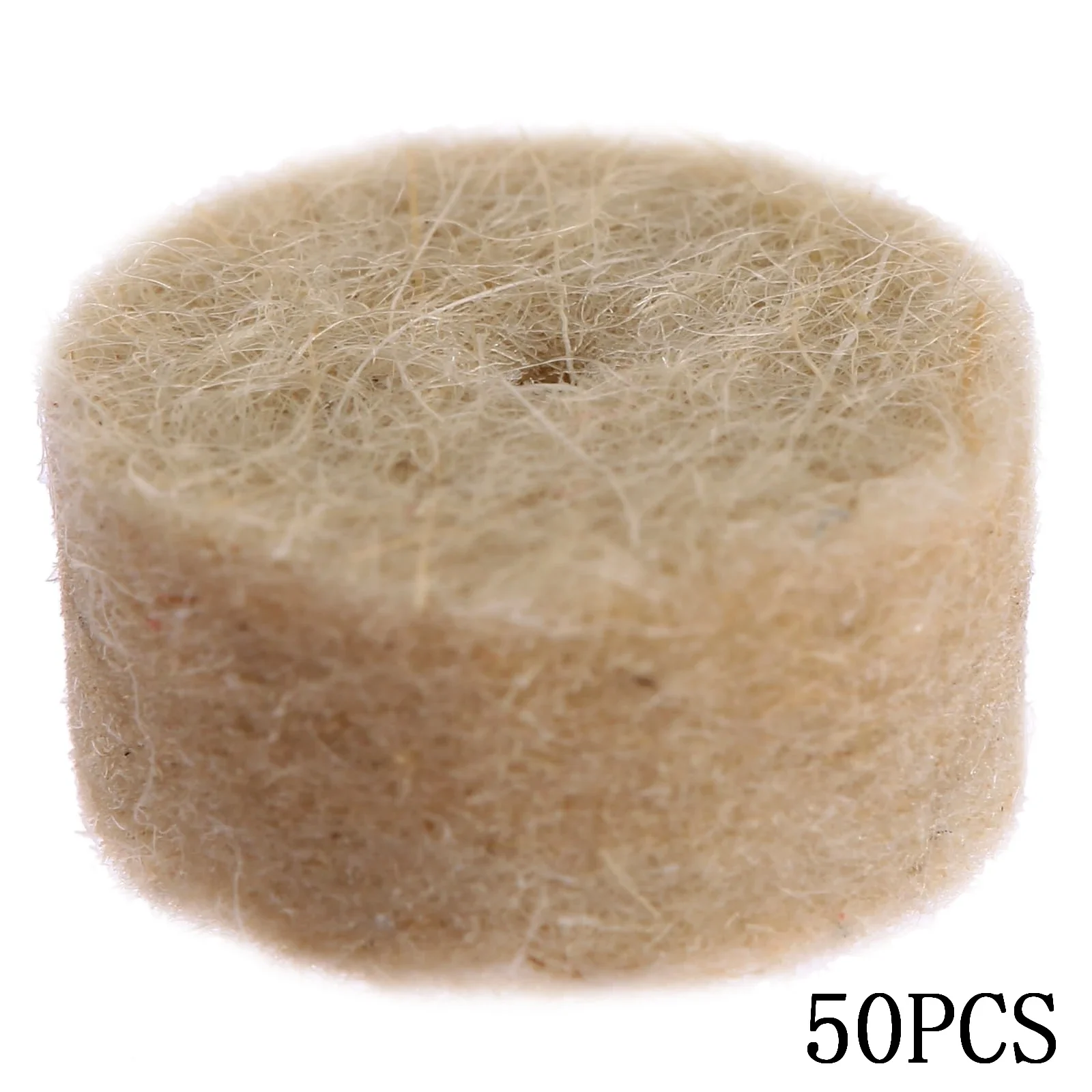 50Pcs 13mm Wool Felt Polishing Buffing Wheel Grinding Abrasive Pad+2pcs 3.2 mm Shank for Dremel Rotary Tools