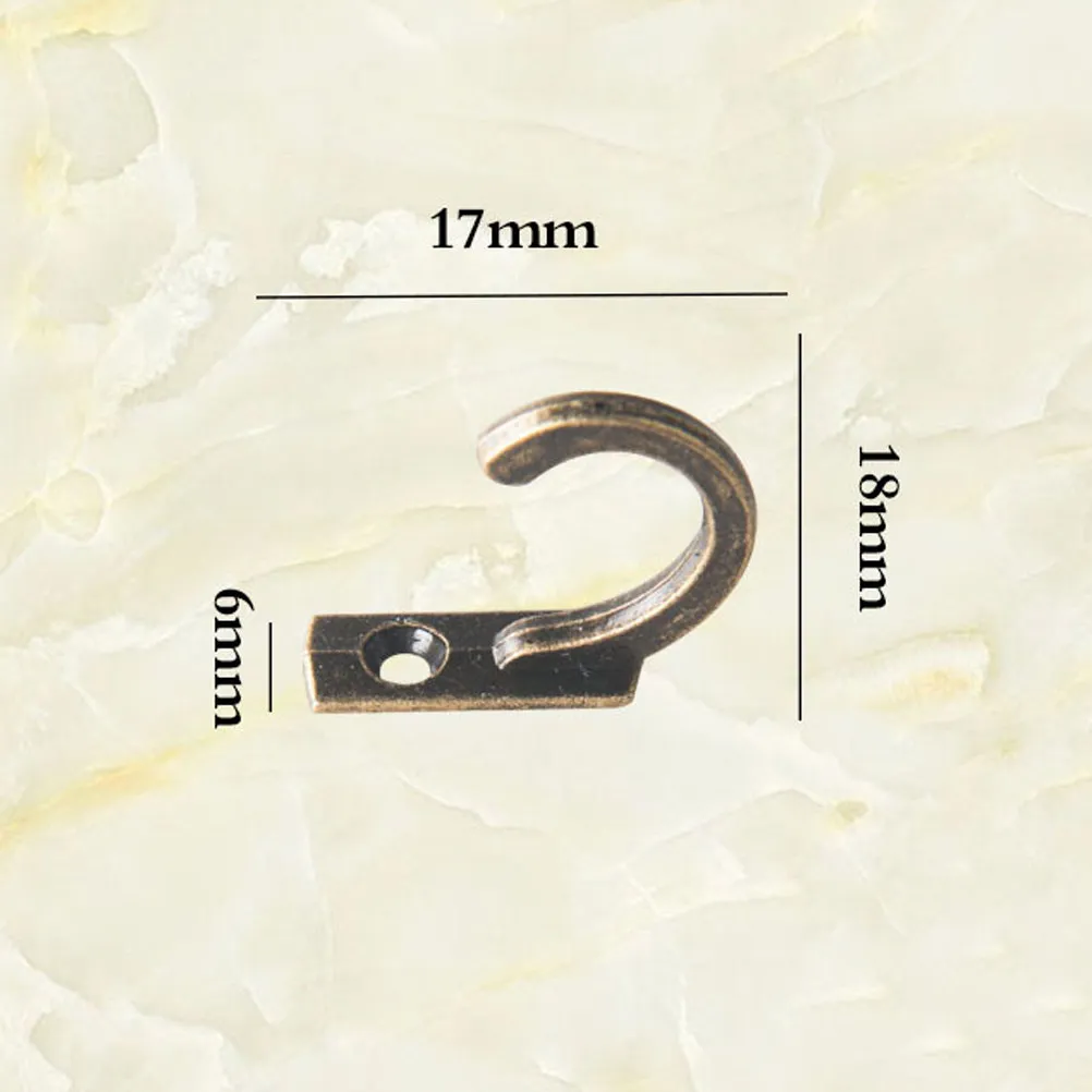 

20Pcs Mini Retro Wall Hooks Zinc Alloy Heavy Duty Adhesive Hooks for Kitchen Bathroom Bedroom Closet Organizer Hanging Storage