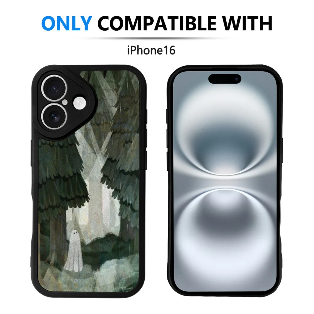 Phone Case For iPhone 16 Pro Max Silicone Skin Case Pine Forest Clearing