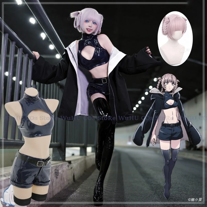 Anime Yofukashi No Uta Cosplay Nanakusa Nazuna  Cosplay Costume Call Of The Night Cosplay Costume Hallowen Coak Cloak PU Leather