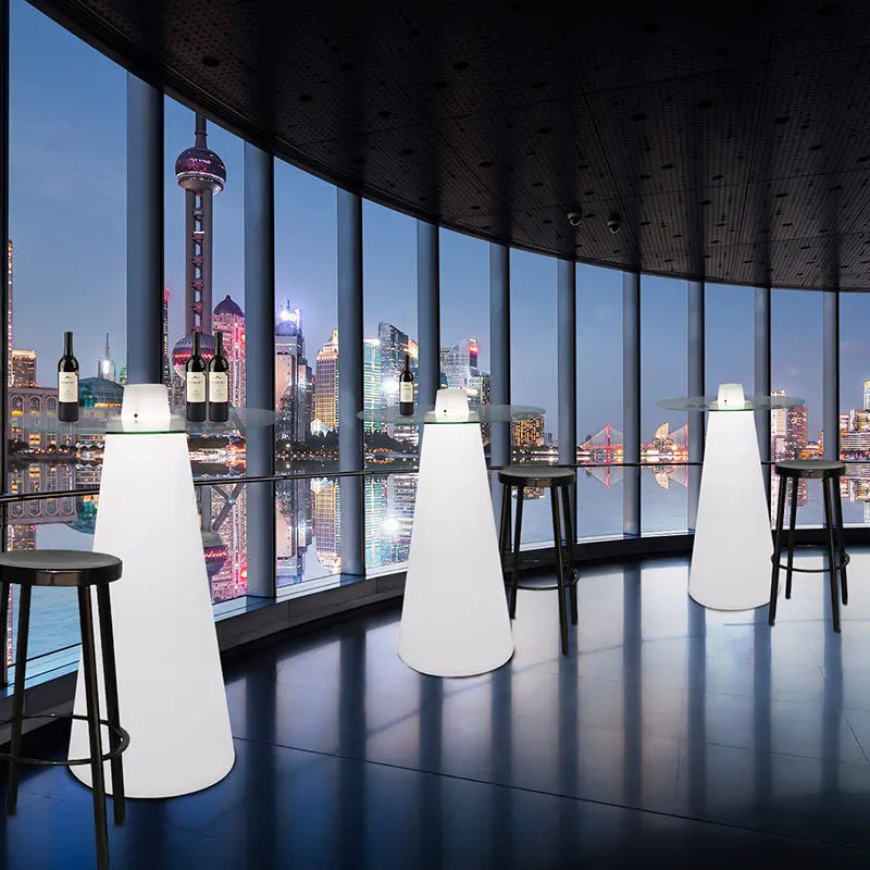 Illuminated Slide Peak Cocktail Table D70x80cm White With Internal Light Remote And Covers For Peak Table  Glass Tops Riq-T80