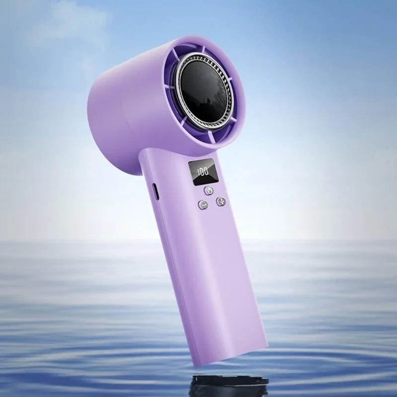 

Мини-ручной вентилятор, 1-100 скоростей, USB перезаряжаемый воздуходувка с цифровым дисплеем, портативный вентилятор для офиса,