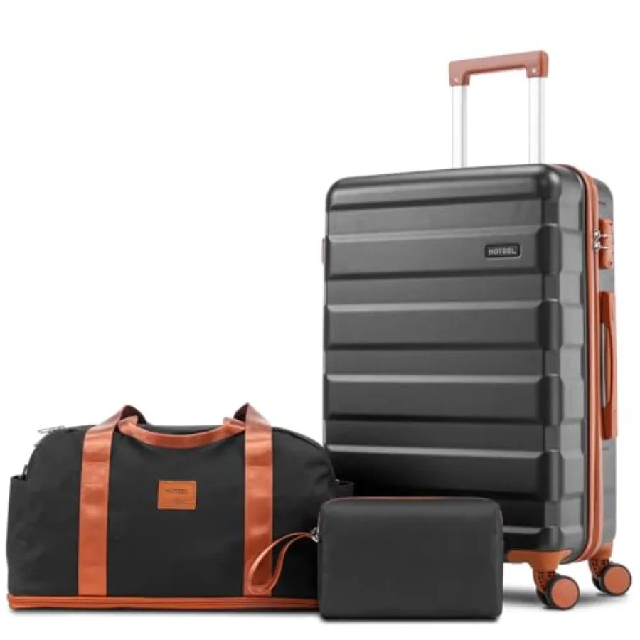 

Luggage Sets 3 Pcs 4-Yr Warranty Durable Suitcase Dual-Spinner Wheel TSA Lock Lightweight Travel Hardshell ABS Carry on Luggage
