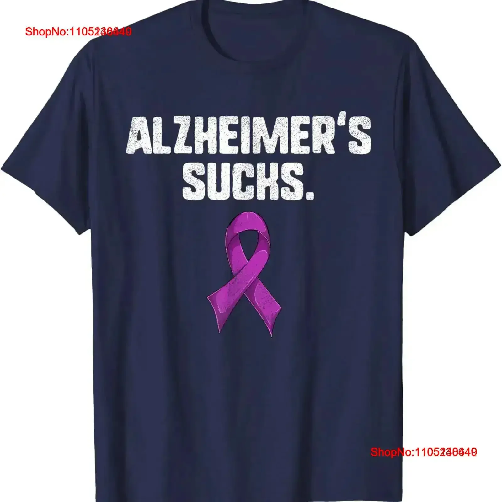 Dementia Alzheimers T Shirt Purple Ribbon Alzheimer's Sucks vintage Washed homme Top For Everyday Wear graphic vintage Washed