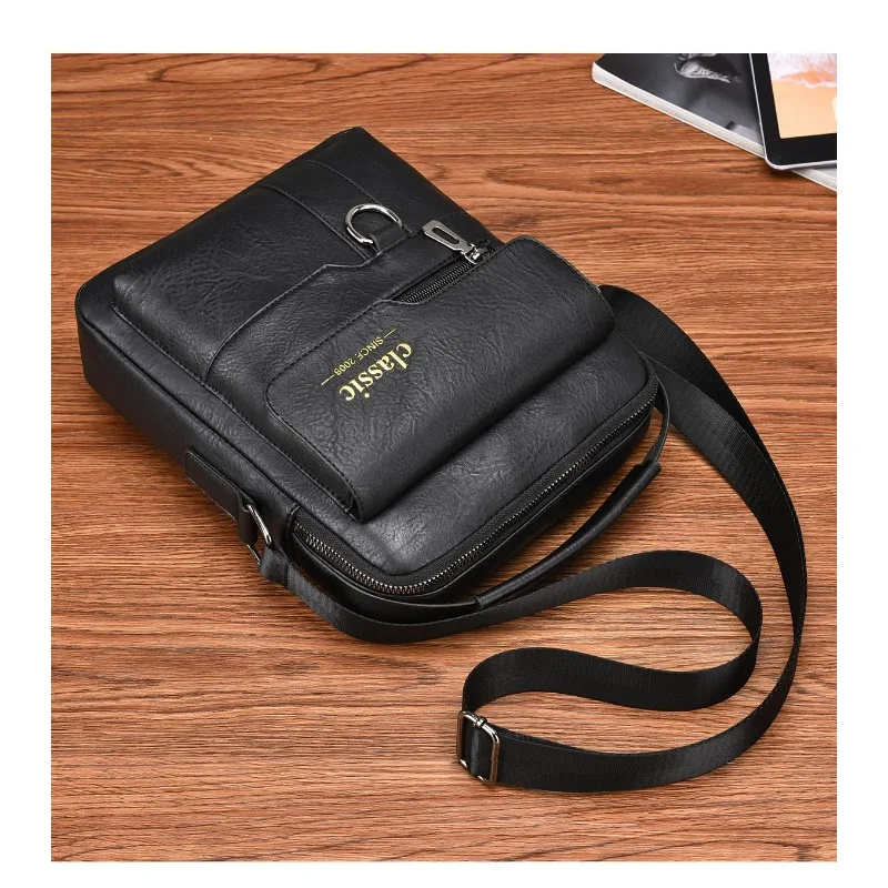 Hot Fashion Men Messenger Bags Genuine Leather Handbags for Man Luxury Brand Male Crossbody Bag for Mini Pad Boy Shoulder Bag