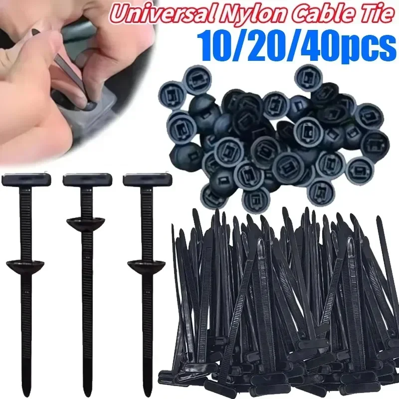 

20/50/100PCS Nylon Universal Cable Tie Buckle Pin and Button Zip Ties Self-Locking Fixed Cables Zip Tie Wire Fastening Straps