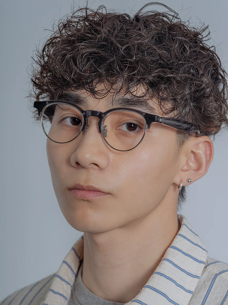 High Quality Handmade Round Glasses Frame Men Women Vintage Circle Spectacle Eyewear Semi-circular Acetate Designer Eyeglasses image 2