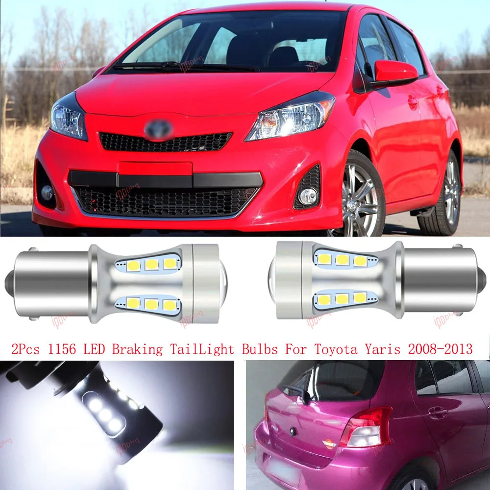 

2pcs Error Free 1156 LED Stop Braking Tail Projector Light Bulbs For Toyota Yaris 2008-2013