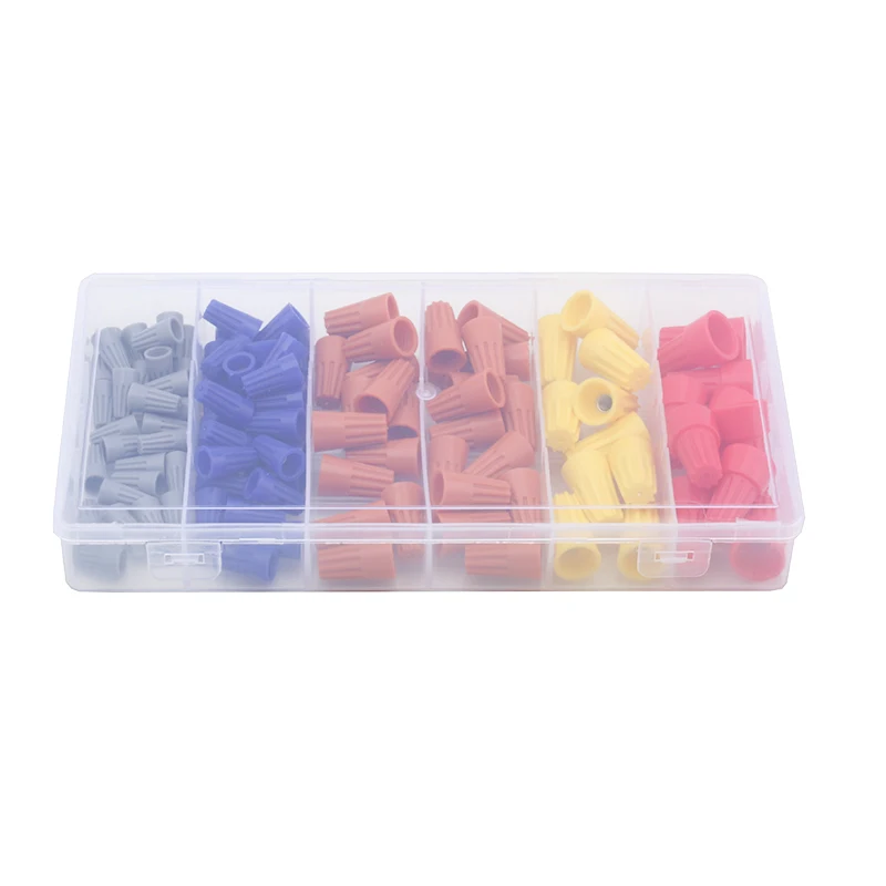 110PCS Boxed Terminal Cap, Rotating Terminal, Crimping Cap, Spring Screw Wire Connector, Wire Head, Wire Connector