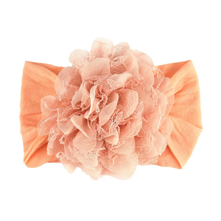 newborn baby headband Chiffon flower Baby elastic Lace hair band  infant headbands girls headwear baby girls hair accessories