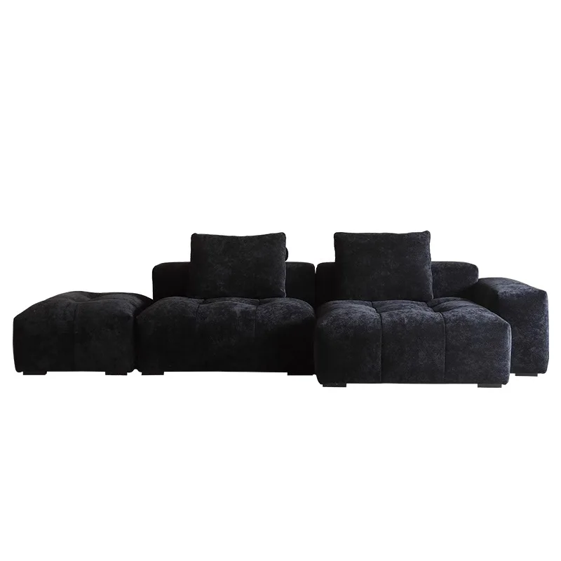 

Pixel sofa black retro tofu block single armrest corner combination simple modern living room sofa