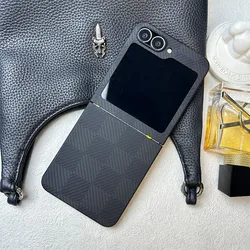ACC-Real Carbon Fiber phone Case for Samsung Galaxy Z Flip 6, Aramid Fiber, Ultra-thin, Anti-drop Z Flip 6 Cover