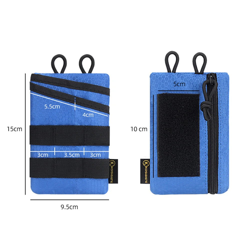 Lightweight EDC Mini Tool Pouch Oxford Small Tool Storage EDC Pouch Foldable Wear Resistant Organizer for Camping Hiking Sports