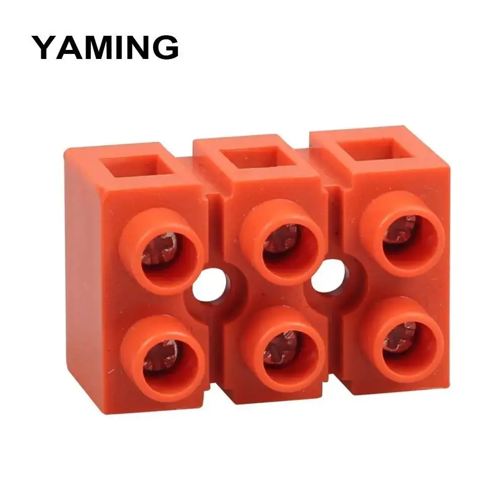 (10PCS) H2519-3 Base Type Environmental Inflaming Retarding Fixed Connection Terminal Block Dual Row 3P