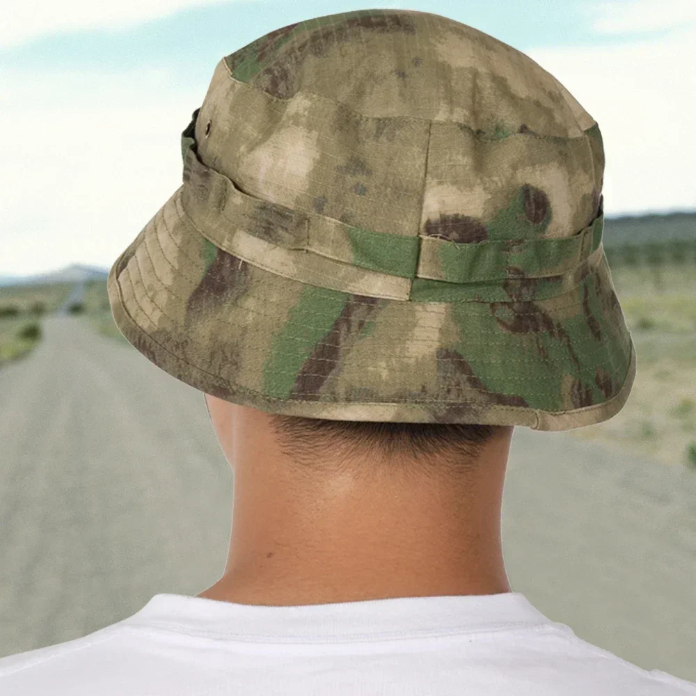 Camouflage Boonie Men Hat Tactical Bucket Hats Panama Summer UV Protection Hunting Hiking Fishing Outdoor Sport Sun Cap