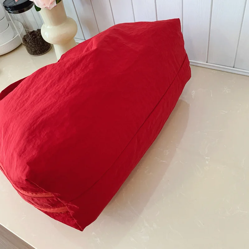 Lässige Nylon-Umhängetasche mit mehreren Taschen, Doppelreißverschluss, hohe Kapazität, Einkaufstasche, 2025, modische einfarbige Handtaschen, Einkaufstasche – Detail 8