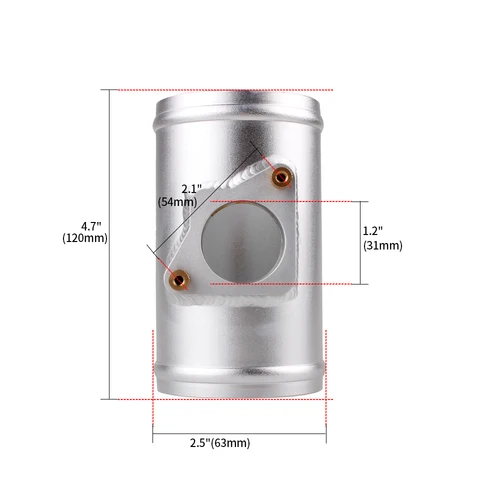 Imagen 2 del producto RASTP-63/70/76MM Sensor de flujo de aire montaje Base de medidor de flujo de aire para TOYOTA MAZDA SUBARU SUZUKI adaptador de medidor de entrada de aire RS-MAF011