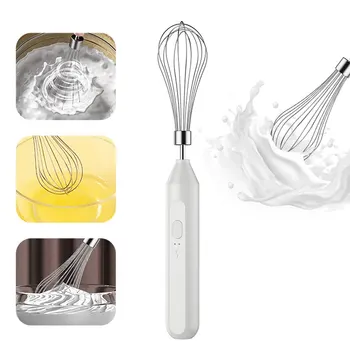 1 PCS Electric Milk Frother Handheld Egg Beater Coffee Milk Drink Egg Mixer Foamer…