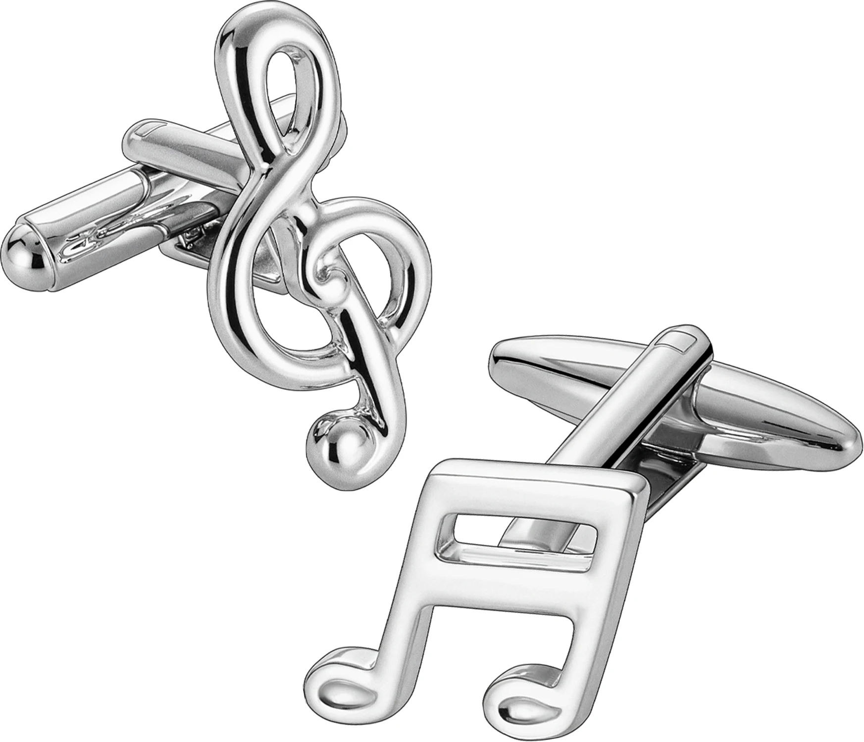 Musical Symbol Cufflinks Silver Tone Metal Cuff Links for Men Business Wedding Concert Dress Shirt Jewelry Gift