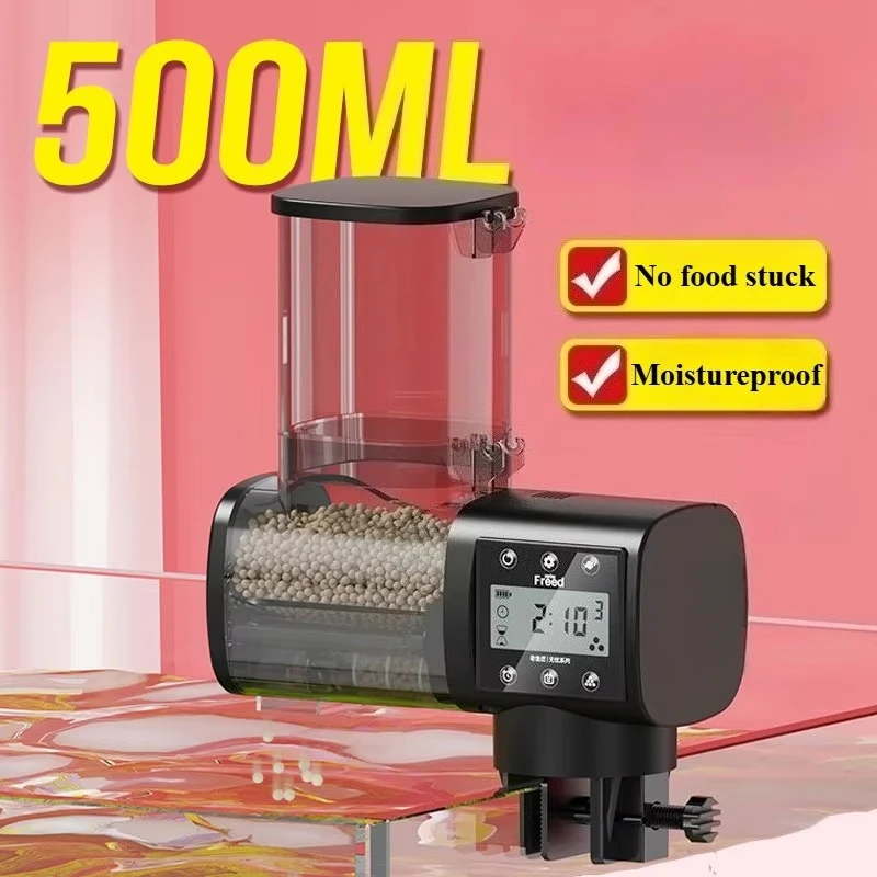 

Old fisherman fish tank feeder intelligent timed large capacity feeder ornamental fish aquarium automatic fish feeding plastic