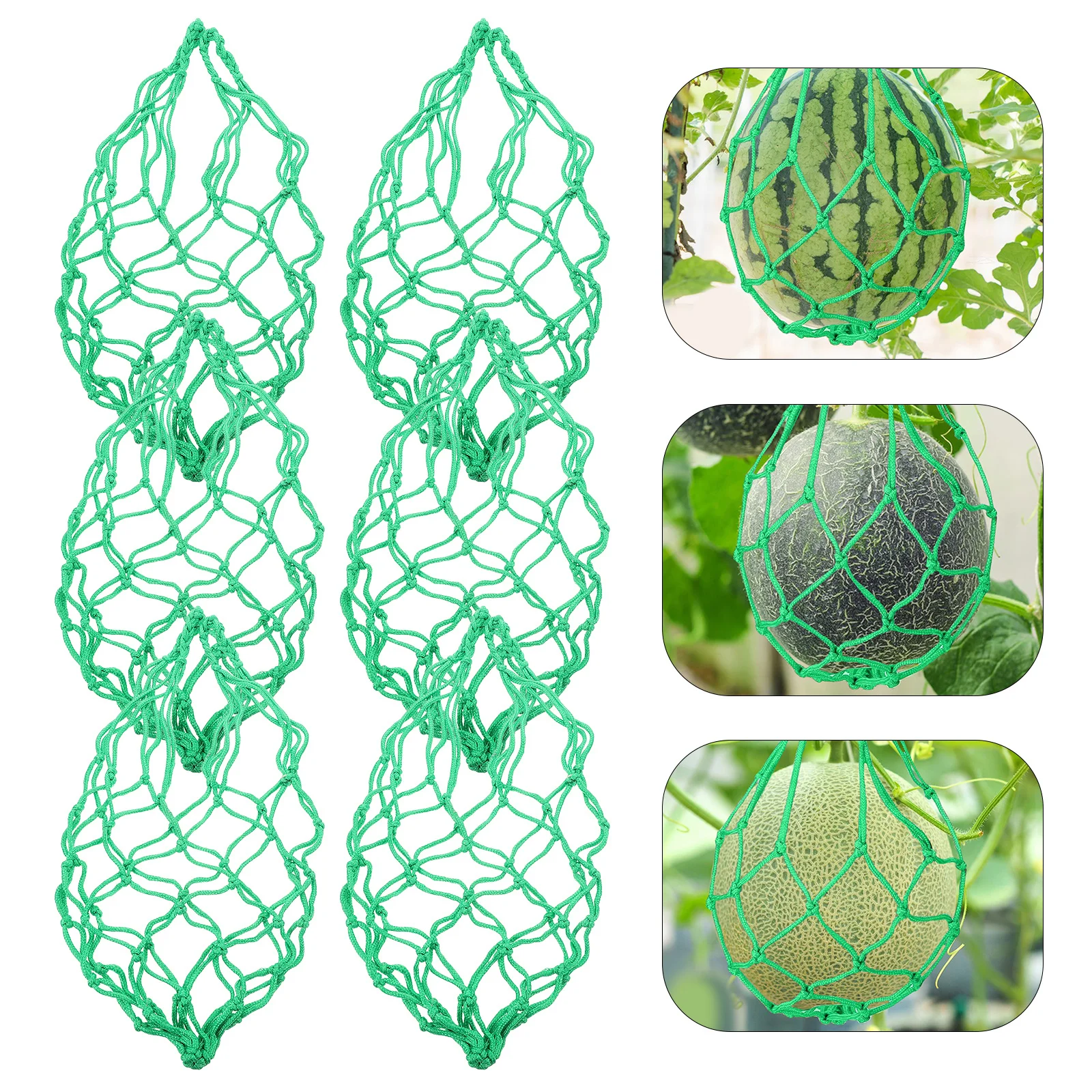 

6Pcs Watermelon Net Melon Cradle Multipurpose Garden Trellis Support Protective Sling for Watermelon Cantaloupe Pumpkin