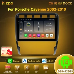 Hizpo Android 14 Car Radio for Porsche Cayenne 1 2002-2010 Multimedia Video Player 2din 4G Navigation Carplay Head Unit No DVD