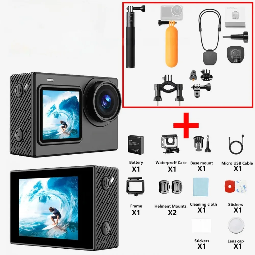 5K 4K Action Camera SJ6 Ultra Long Range Support Wireless Mic Live Stream Cycling Anti-shake 4K 30FPS Screen-off Recording SM 2