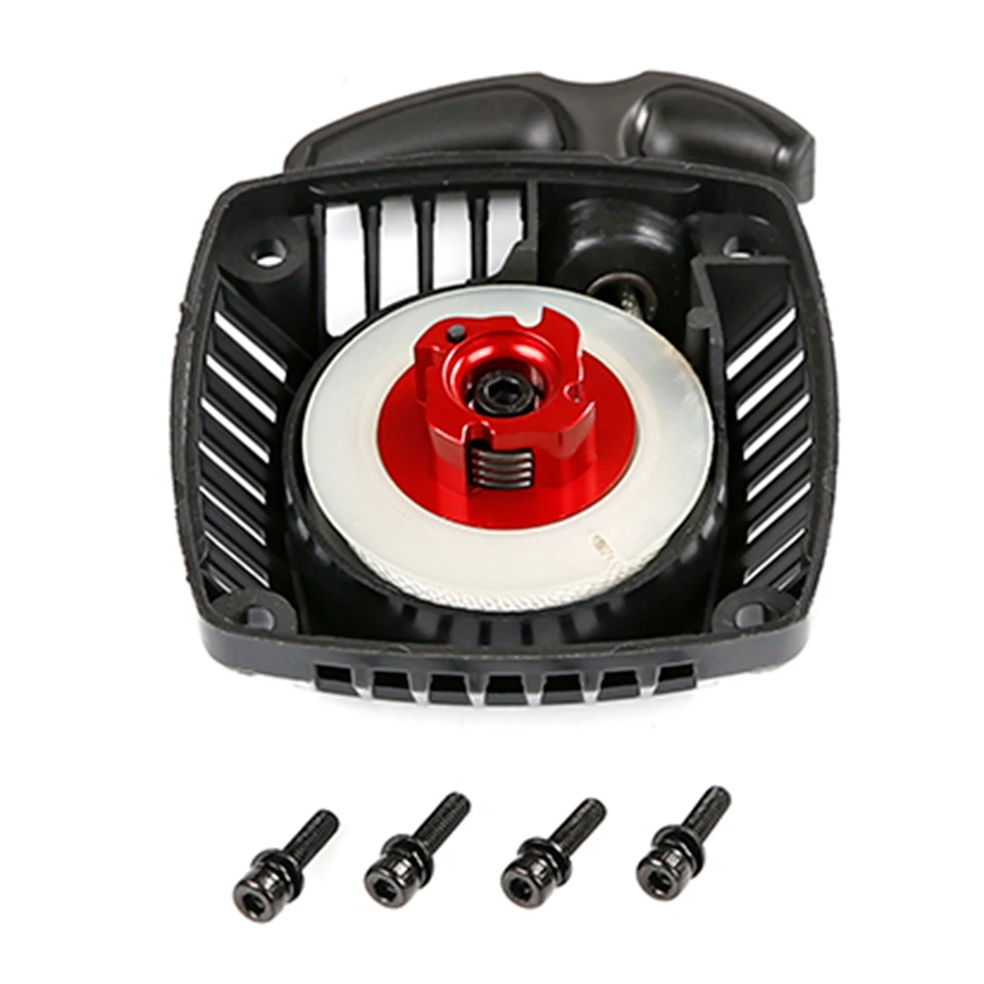 Conjunto de partida fácil de puxar, motor 23/26/29/30.5cc para peças de carro 1/5 hpi rofun rovan km baja losi 5ive t rc, vermelho