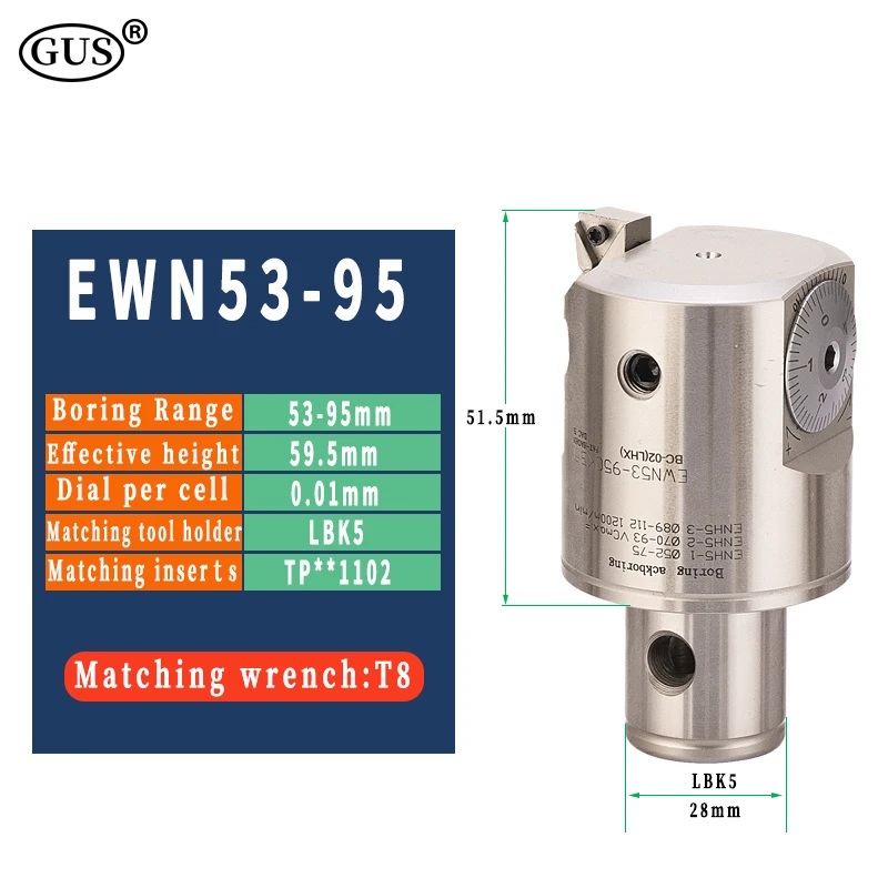 CBH EWN Fine Boring Head EWN20 EWN25 EWN32 EWN41 EWN53 EWN68 Adjustable Boring Drill Tool Holder Bore LBK1 2 3 4 5 6 LBK CKB