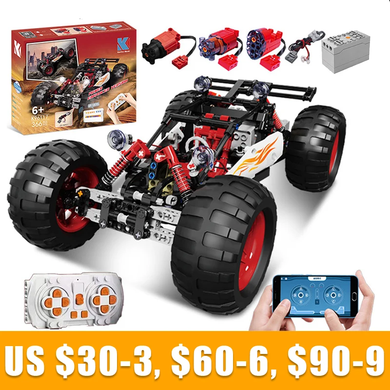 

Technical Racing Car K96117 SUV APP Remote Control Moter Power Bricks Building Blocks Programming Toys For Boys Moc Gift Sets