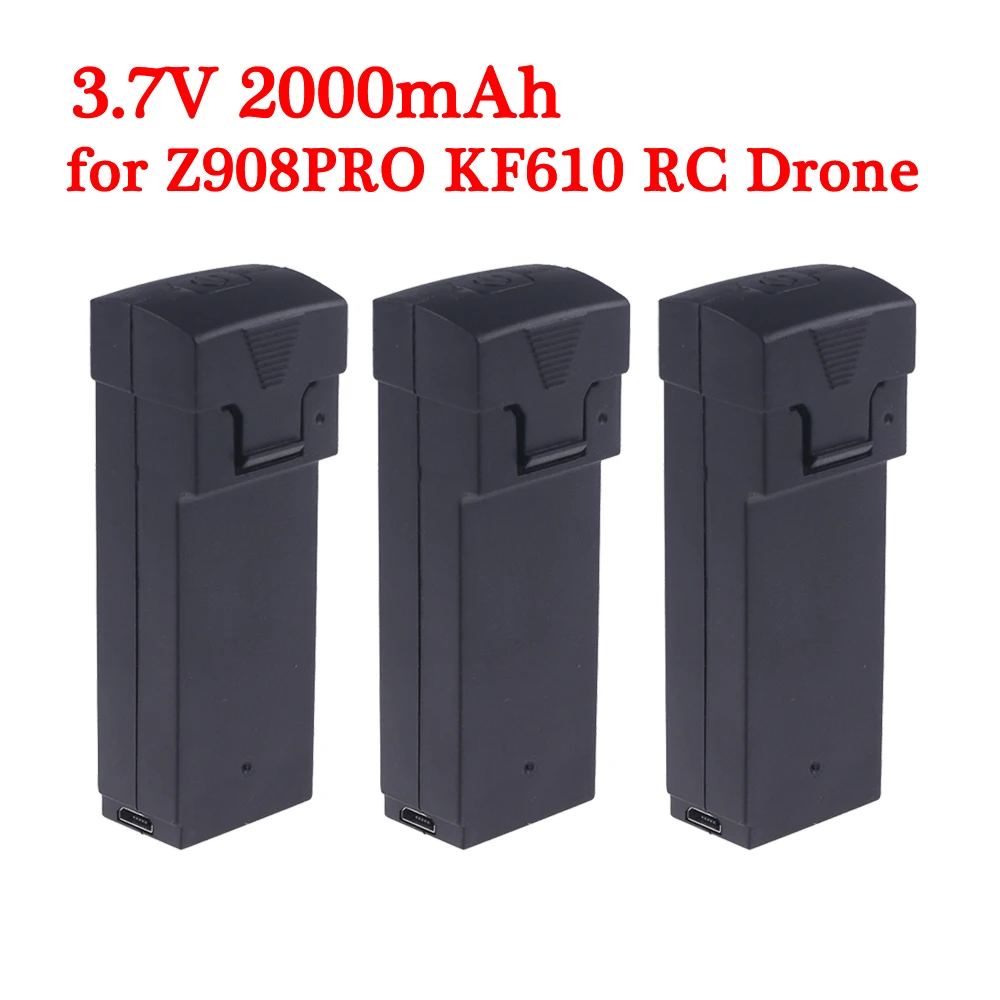 3.7V Battery For Z908 PRO RC Drone Spare Parts 3.7V 2000MAh Lipo Battery For Z908 RC Quadcopter Z908 PRO Drone Battery