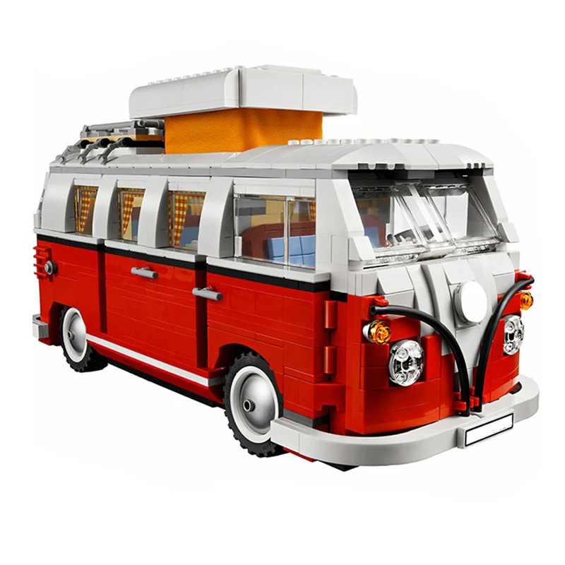 

10569 Volkswagen The T1 Camper Car Van Model Building Blocks Compatible 10220 DIY Bricks Birthday Gift 21001 Toys for Christmas