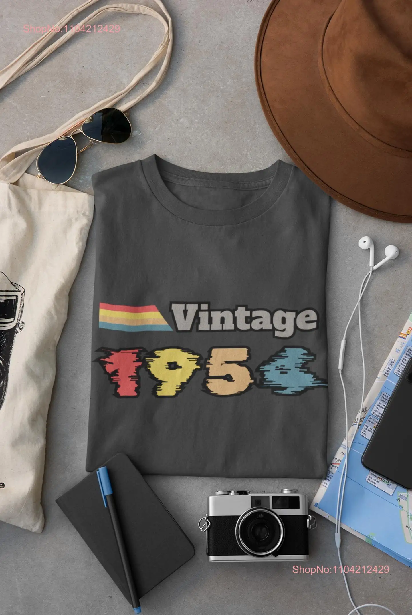 Vintage 1954 Retro 70th Birthday T Shirt 2024 seventieth gift Cute 30th 40th 50th 60th long or short sleeves