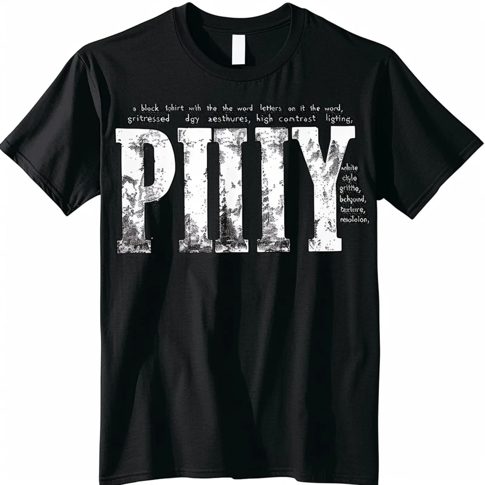 Vintage Philly Black TShirt Gritty Edgy Aesthetic High Contrast Graphic