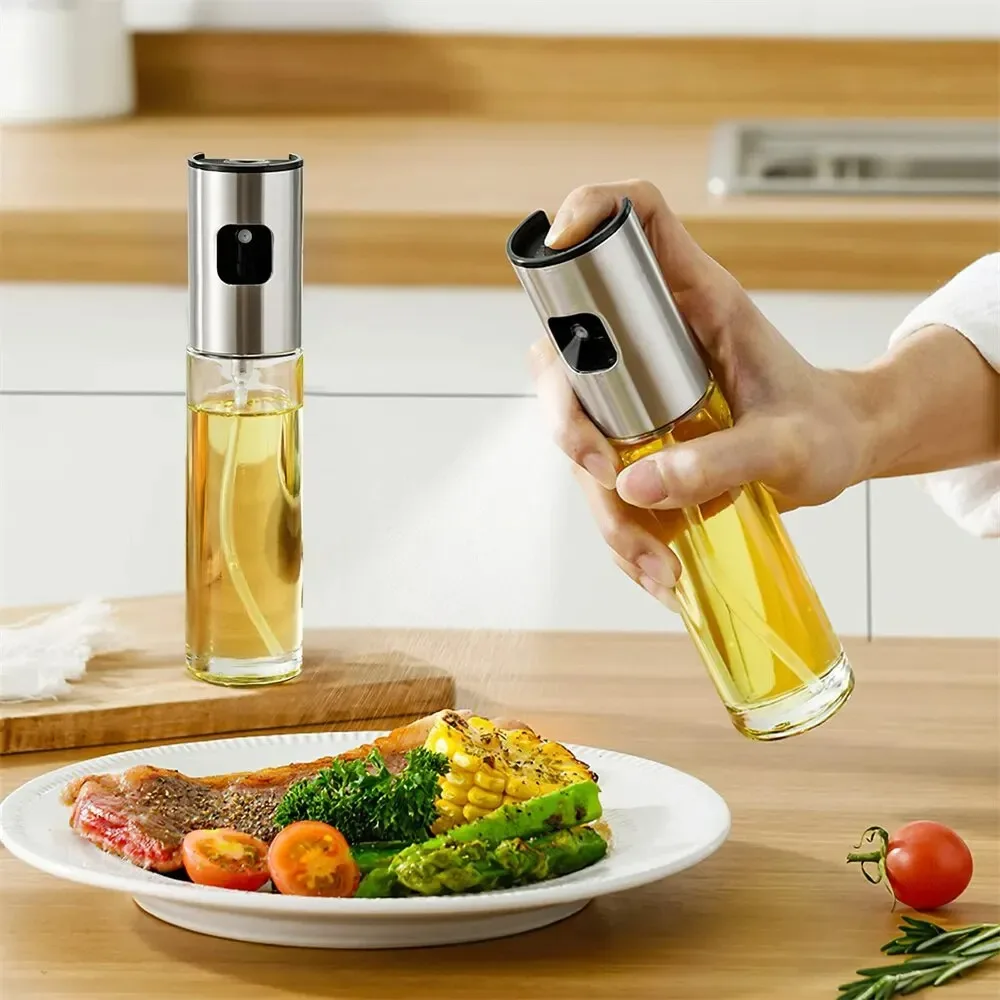 Glass Oil Sprayer for Cooking Olive Spray Mister for Salad BBQ Kitchen Gadgets Accessories Baking for Empty Canola Oil Bottle