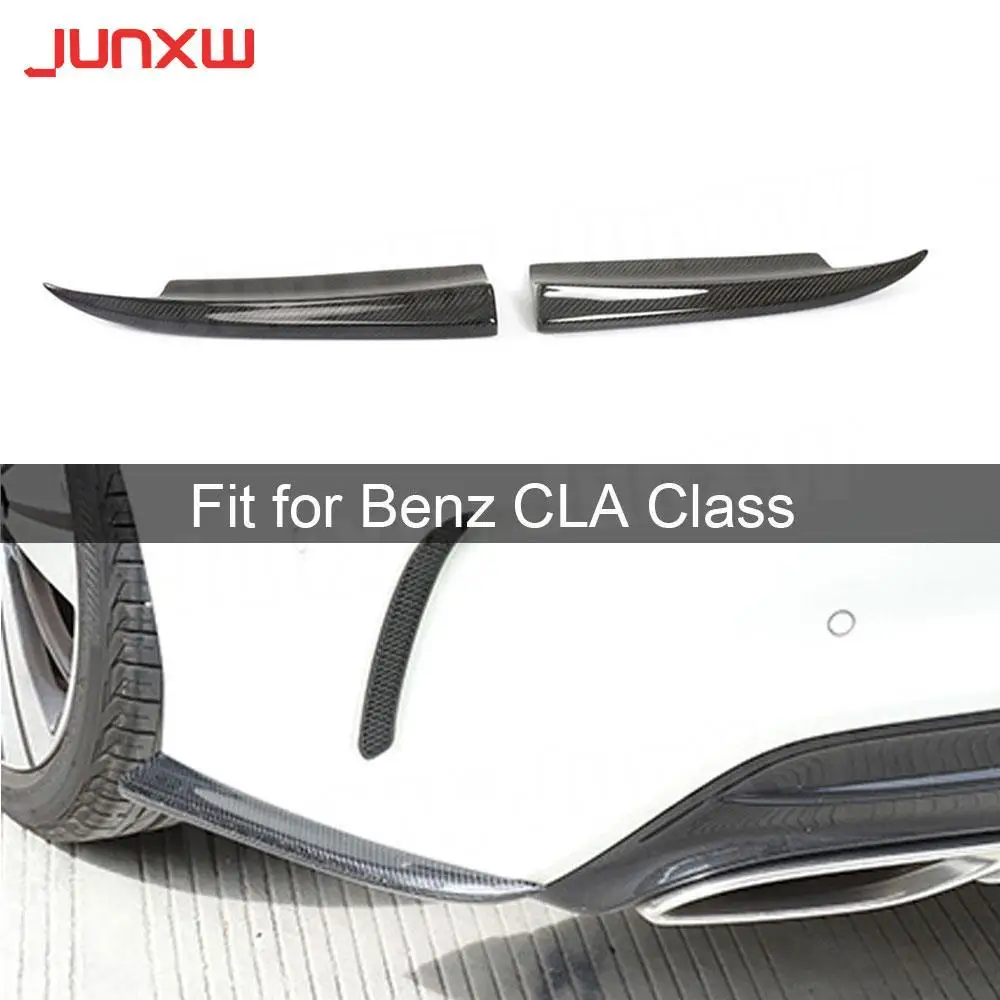 Carbon Fiber Rear Bumpper Splitters For Mercedes Benz CLA Class W117 C117 CLA45 AMG 2013 - 2019 FRP Rear Bumper Splitters