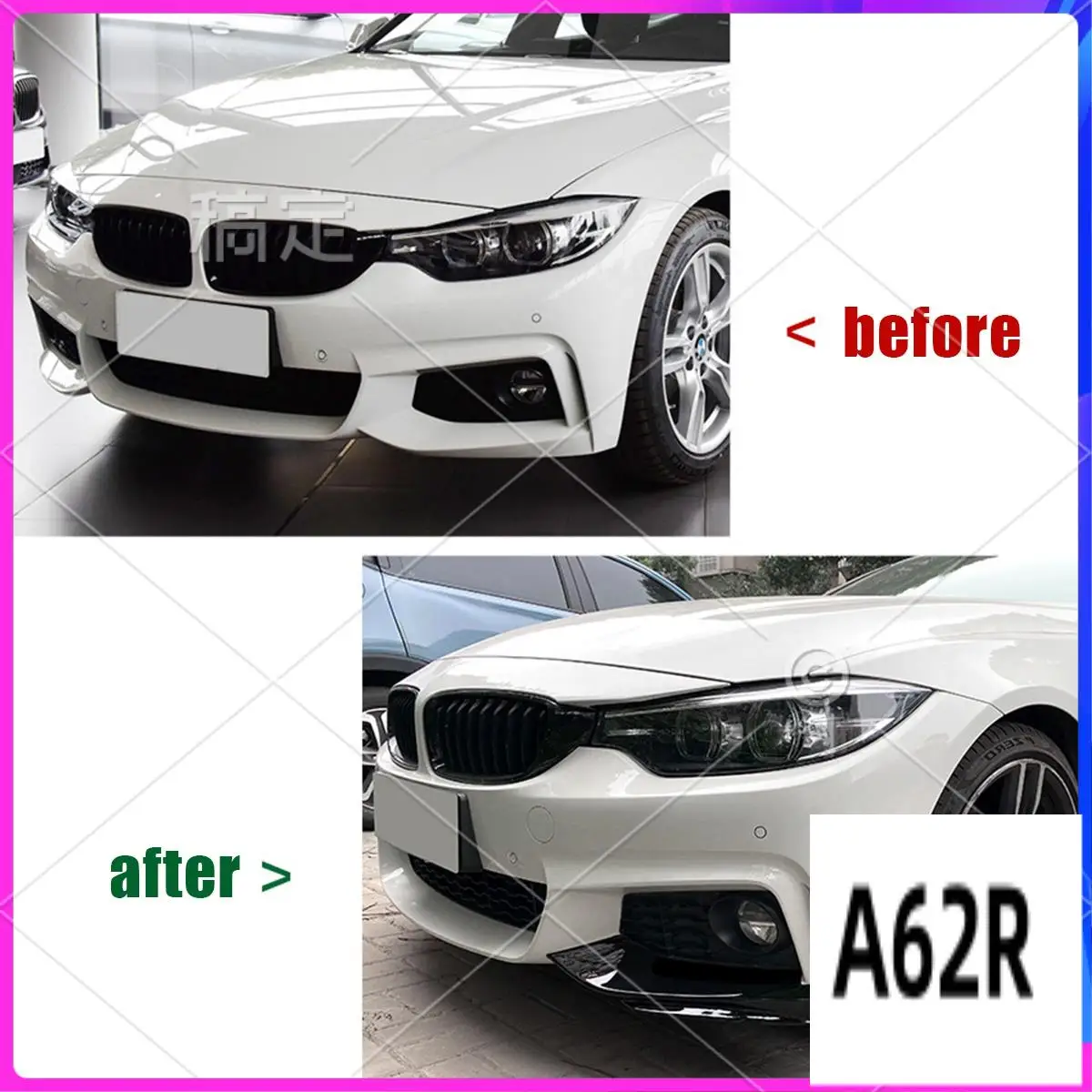 

R2-For BMW 4-Series F32 F33 F36 M-Tech 2014-2020 Front Bumper Lip Angle Diffuser Splitter Spoiler Protector