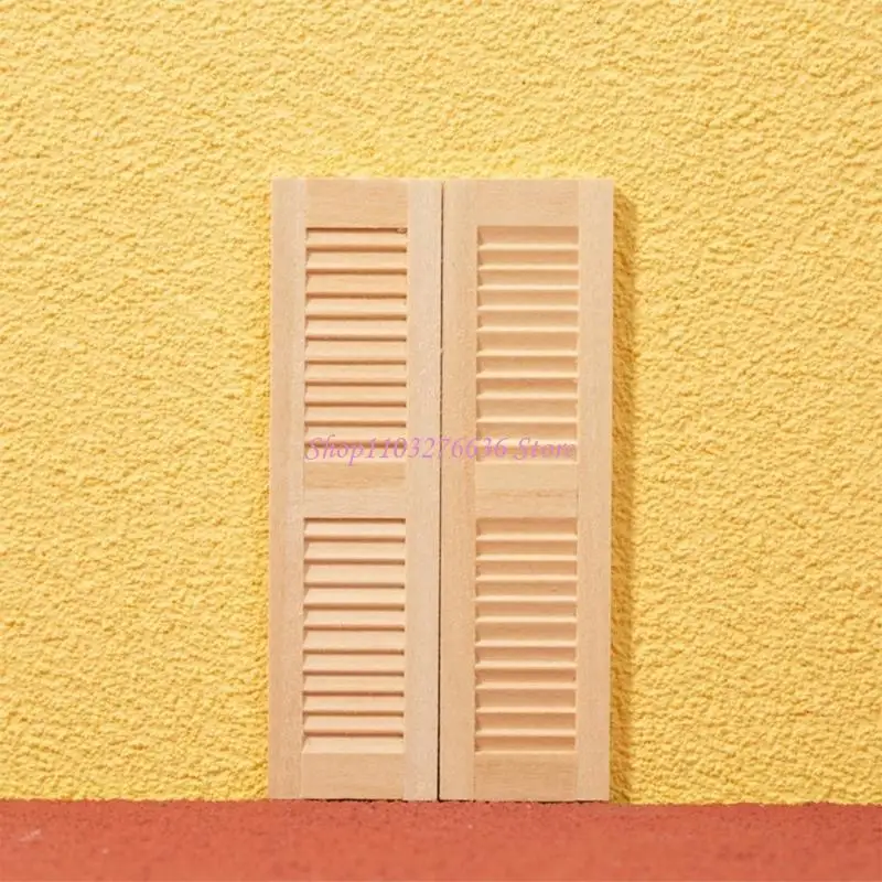 R6FD Miniature Window Blinds 1/12 Doll House Accessory Realistic Shutters Model Craft Project Display Modern Decoration