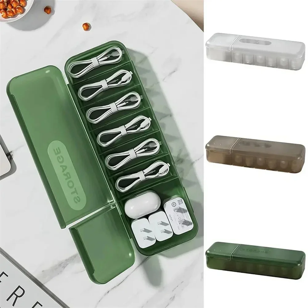 Plastic Wire Cable Storage Case Large Capacity Desktop Cable Collect Box with Cover Power Cord Storage Box Dustproof