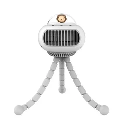 Ventilador de escritorio y cochecito Flexible tipo pulpo y Medusa, recargable para bebé, cabezal de sacudida automático, ventilador sin aspas
