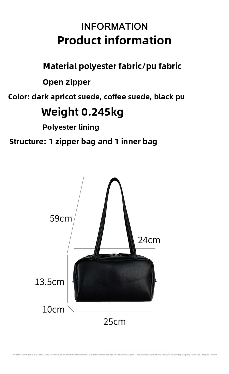 Wildleder Boston Tasche Baguette Tasche Handtasche Schultertasche Damen Vintage Kissen Unterarmtasche für den Alltag – Detail 15