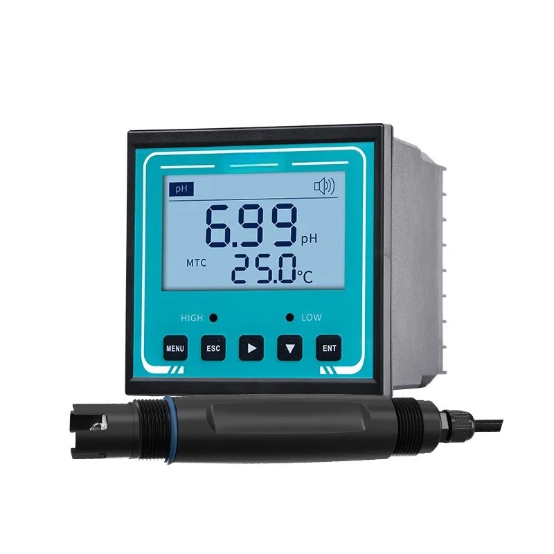 Online pH Meter Acidity Meter pH Sensor Controller Test Detector Electrode Industrial Sewage ORP Probe