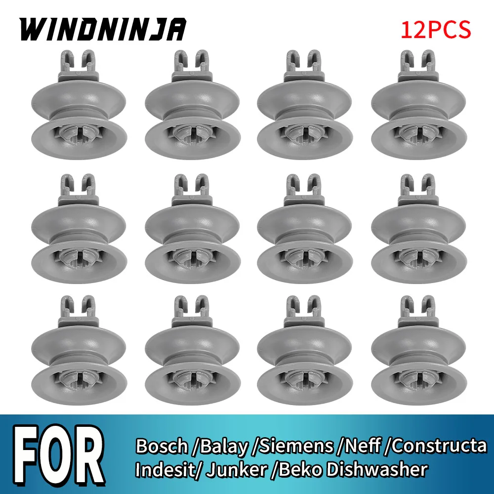 Rueda para cesta de lavavajillas, 12 unidades, para Bosch/Balay/Siemens/Neff/Constructa/Indesit/Junker/Beko