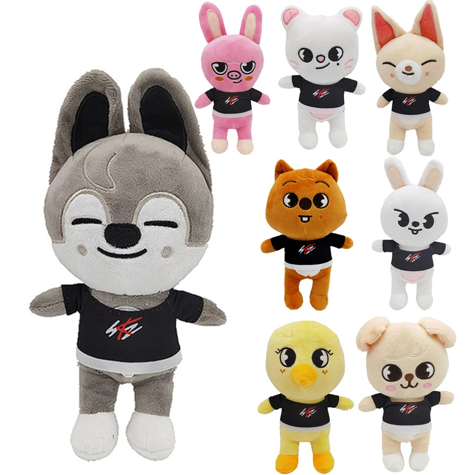 

DROP SHIPPING STOCK Skzoo Plush Toys 20cm Stray Kids Plush Wolf Chan Cartoon Stuffed Animal Plush Doll Kawaii Companion Fans@@