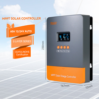 PowMr In Stock MPPT 12V/24V/36V/48V Solar Controllers Charger 60A IP32 100% Efficiency  Charge Controller