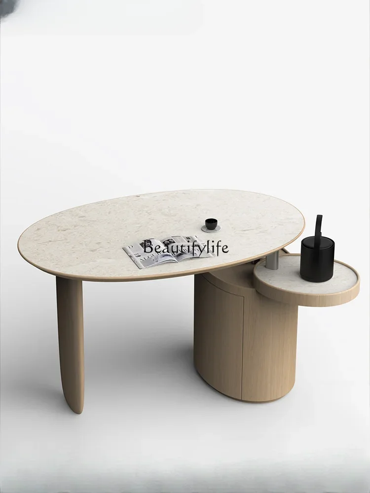 

ld 30High-Grade Balcony Small French Style Tea Making Table 2024 New Stone Plate Household Light Luxury Small Tea Table