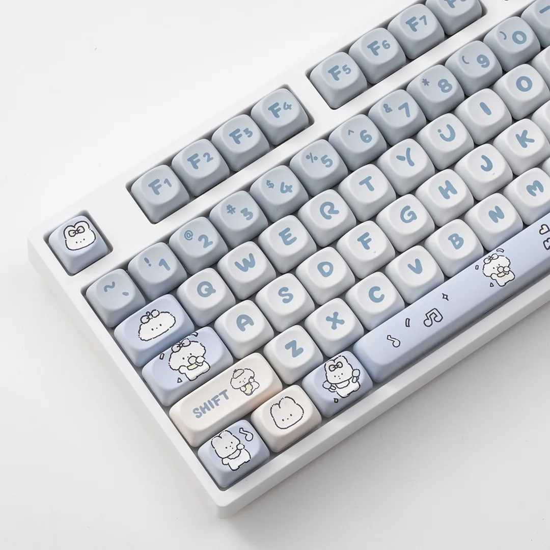 

Band puppy keycaps cute gradual change MOA height small warping hot sublimation Ningzhi HI75 68 98 99 104RK